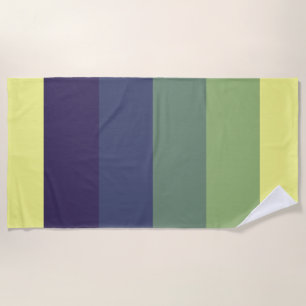 Serviette De Plage Bleus + Blocage couleur vert