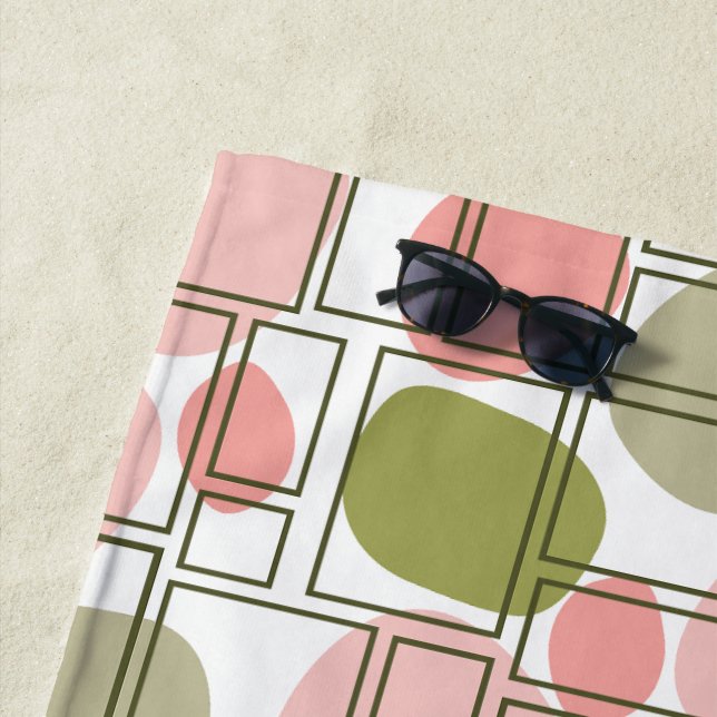 Serviette De Plage Blobs de briques (En situation)