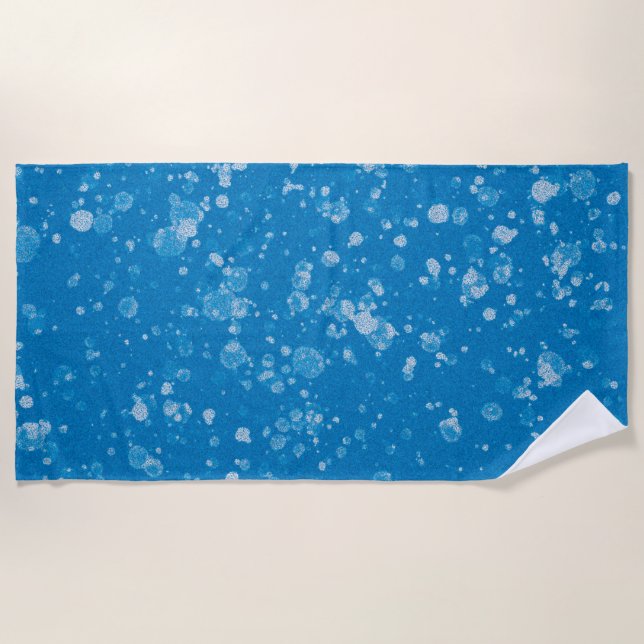 Serviette De Plage Blue and white beach towel (Devant)