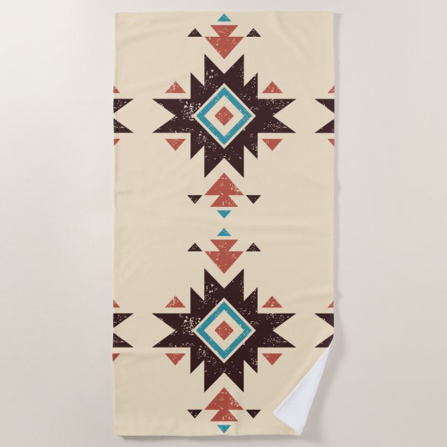 Serviette De Plage Boho Diamond Emblem (Devant)