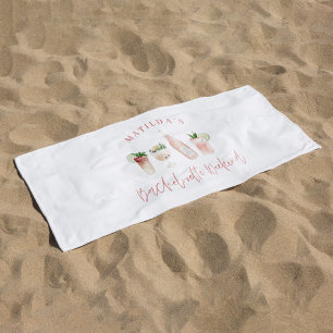 Serviette De Plage Boissons roses ceintures modernes week-end de bach