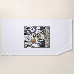 Serviette De Plage Boîte à bière squelette vintage Halloween Fête