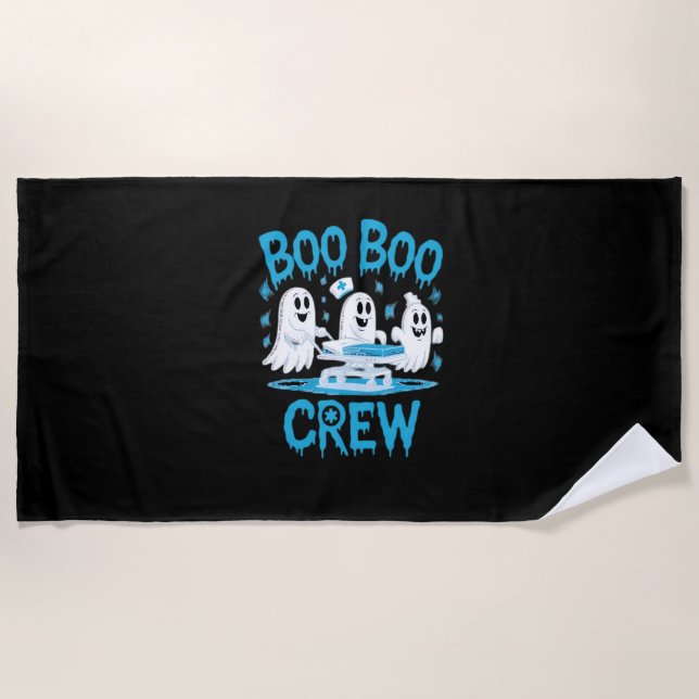 Serviette De Plage Boo Boo Crew Ghost Parade Nurse Halloween Essen (Devant)