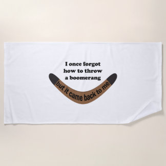 Serviette De Plage Boomerang Joke