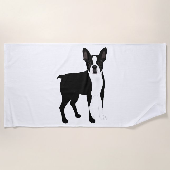 Serviette De Plage Boston Terrier Beach Towel (Devant)