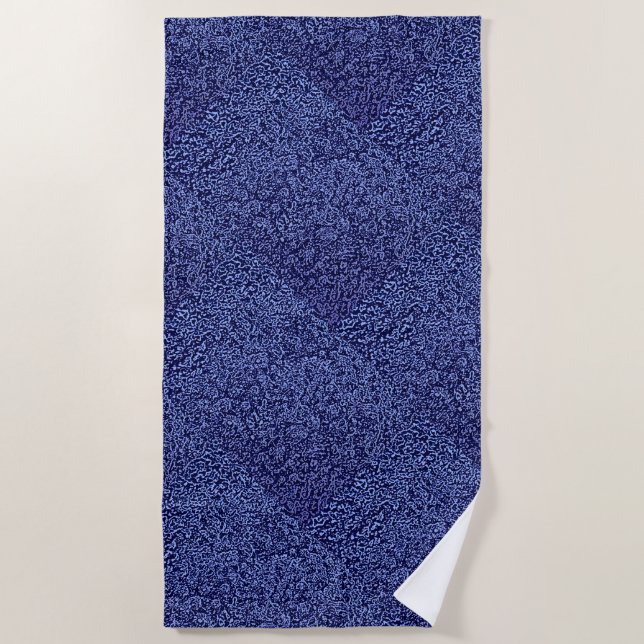 Serviette De Plage Botanical Pattern in Blue 1 (Devant)