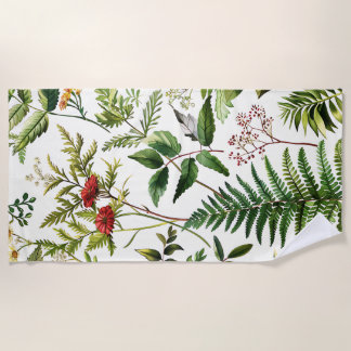 Serviette de plage botanique personnalisée