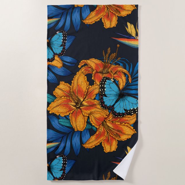 Serviette De Plage Bouquet tropical (Devant)