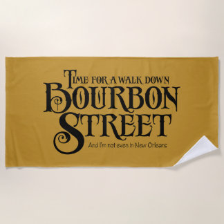 Serviette De Plage Bourbon Street - funny whiskey drinking