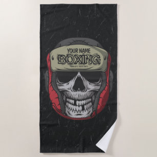 Serviette De Plage Boxer Fight Club Skeleton Boxer Gym 