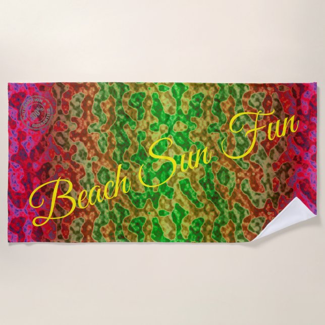 Serviette de plage branchée Waves (Devant)