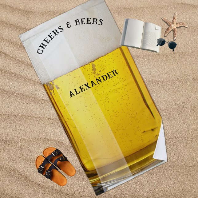 Serviette De Plage Bravo en Bières boire Géant Mug Stein Monogramme (Créateur téléchargé)