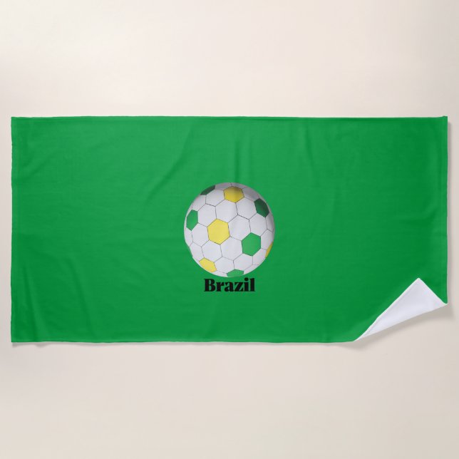Serviette De Plage Brazil Soccer (Devant)
