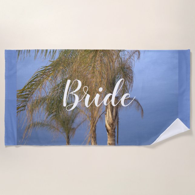Serviette De Plage Bride Palm Trees Beach Towne (Devant)