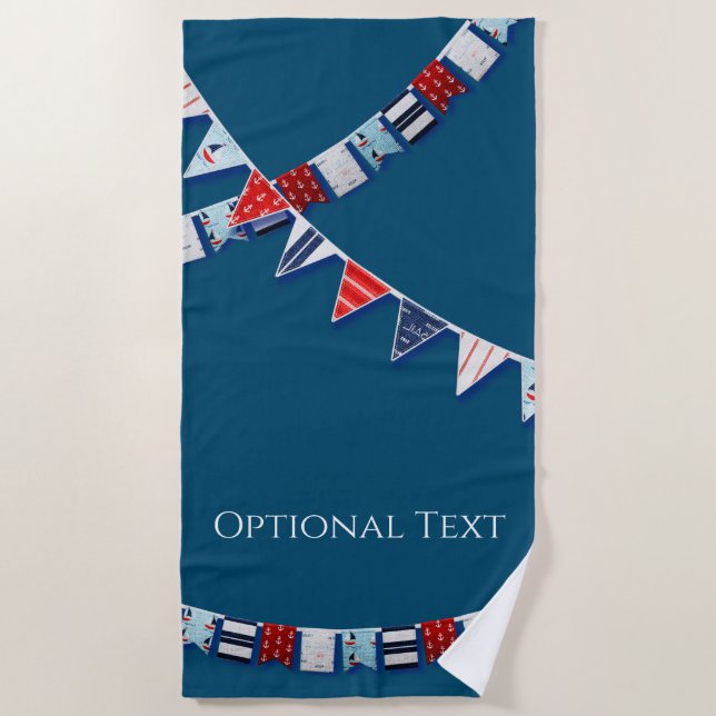 Serviette De Plage Broutage nautique (Devant)