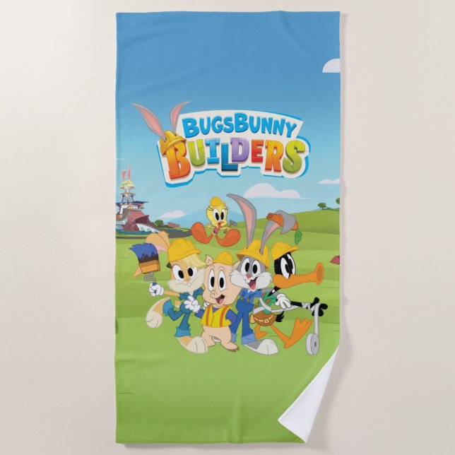 Serviette De Plage BUGS BUNNY BUILDERS™| Le groupe Looney Builders (Devant)
