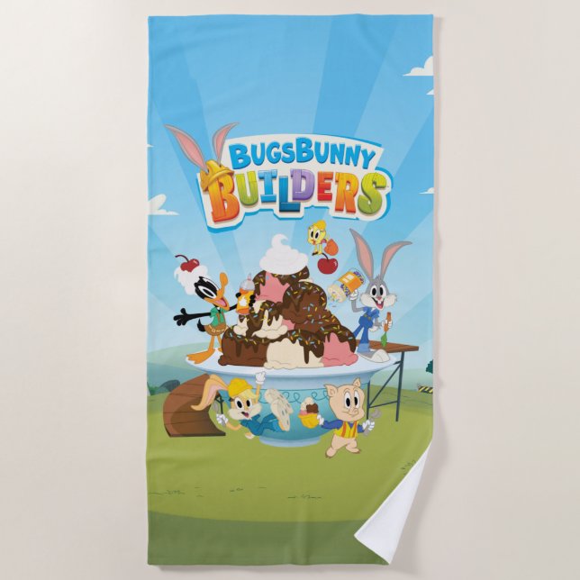 Serviette De Plage BUGS BUNNY BUILDERS™| Looney Builders Ice Cream (Devant)