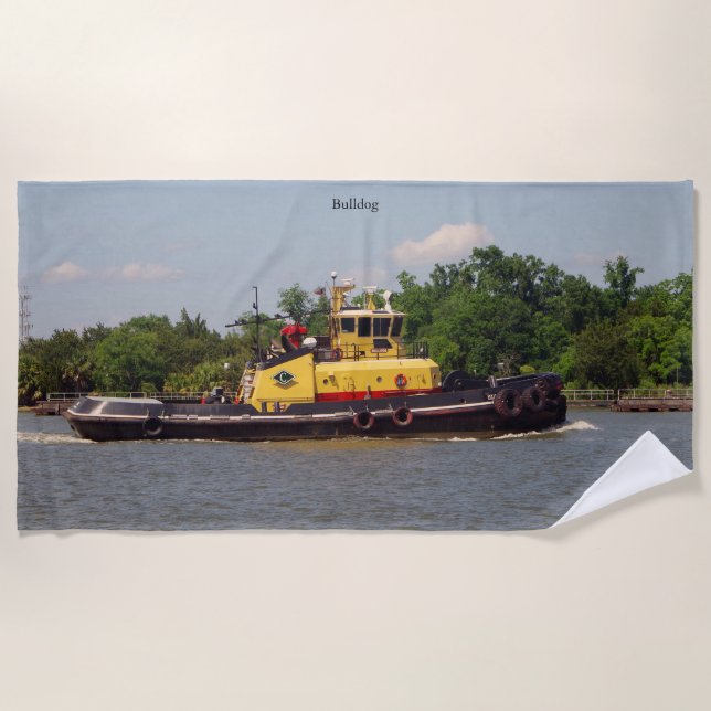 serviette de plage Bulldog (Devant)