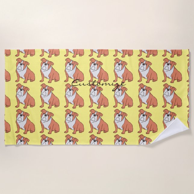 Serviette De Plage Bulldog Breed Thunder_Cove (Devant)