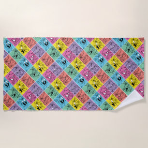 Serviette De Plage BUNNY™ - Expressions de blocs de couleur