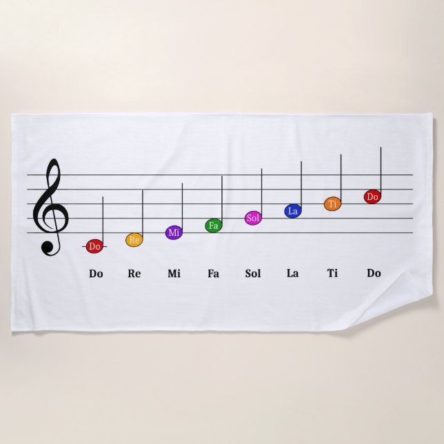 Serviette De Plage C Grande échelle dans Treble Clef Kids Literacy de (Devant)