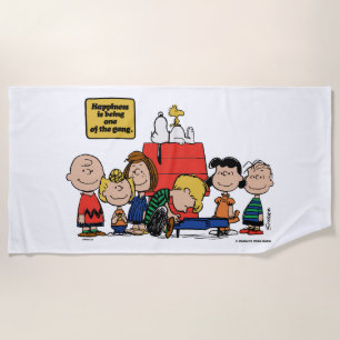 Serviette De Plage cacahuètes   Le bonheur est d'être l'un des gangs