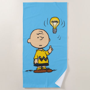 Serviette De Plage cacahuètes   L'idée de l'ampoule de Charlie Brown