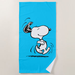 Serviette De Plage cacahuètes   Snoopy Happy Dance