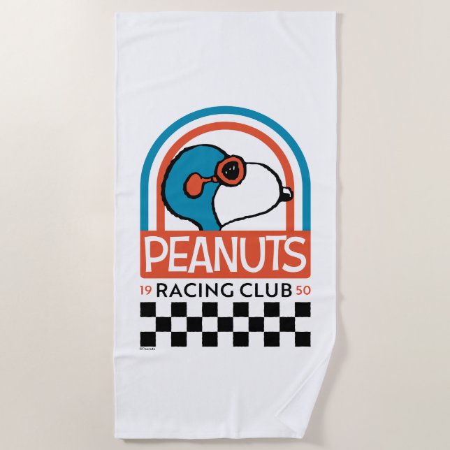 Serviette De Plage cacahuètes | Snoopy Racing Club (Devant)