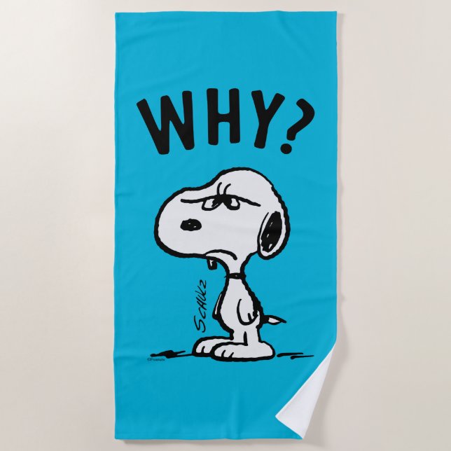 Serviette De Plage cacahuètes | Snoopy Se Demande Pourquoi ? (Devant)