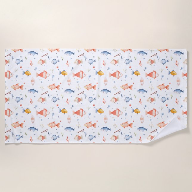 Serviette De Plage Cadeau d'anniversaire | La pêche n'est pas tout (Devant)
