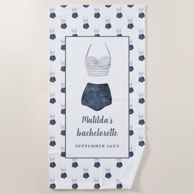 Serviette De Plage Cadeau enterrement de vie de jeune fille mariage b (Devant)