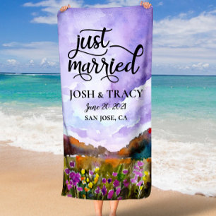 Serviette De Plage Cadeau fiançailles, mariage et cadeau de chambre