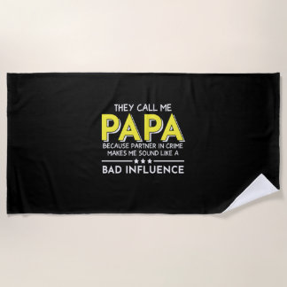 Serviette De Plage Cadeau Papa On M'appelle Papas