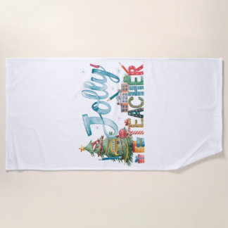 Serviette De Plage Cadeau pour Enseignant | Joyeux Noël Enseignant Jo