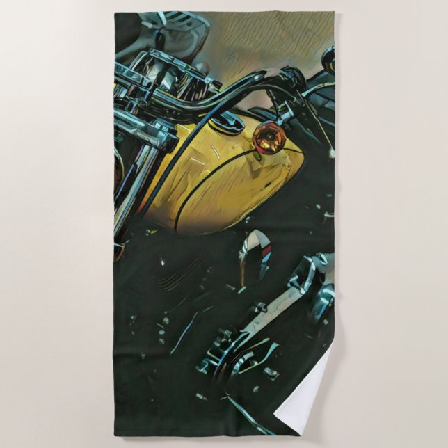 Serviette De Plage Cadeaux de moto (Devant)