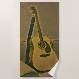 Serviette De Plage Cadeaux pour guitaristes