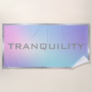 Serviette De Plage Cadre rose et bleu ombre argent cadre yoga mat