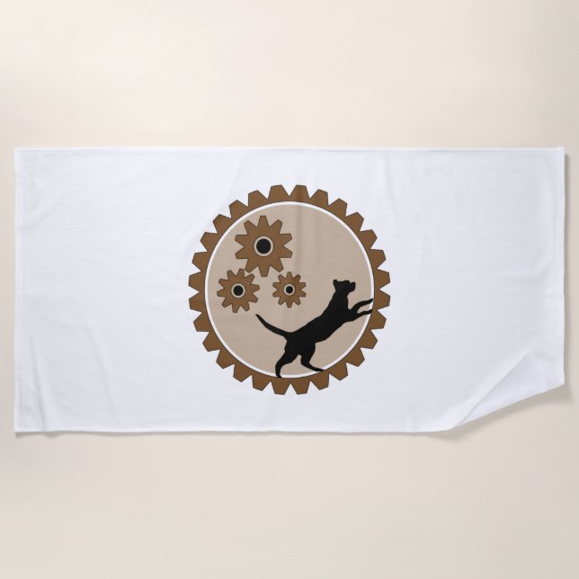 Serviette De Plage cage à moteur pour chien avec roues (Devant)