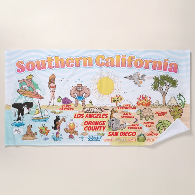 Serviette De Plage Californie du Sud (Devant)