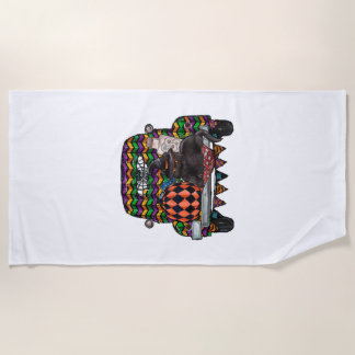 Serviette De Plage Camion d'Halloween
