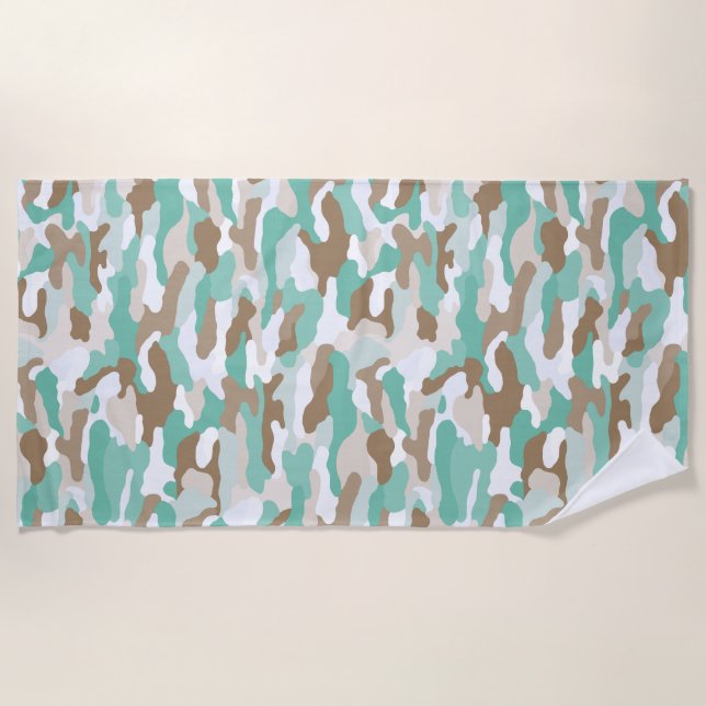 Serviette De Plage Camouflage côtier (Devant)