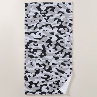 Serviette De Plage Camouflage urbain à haut contraste