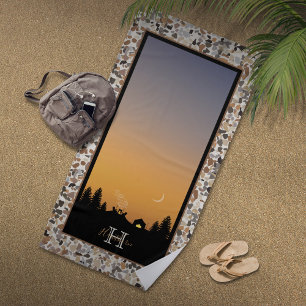 Serviette De Plage Camping à Sunset Pebble
