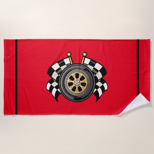 Serviette De Plage Car Racer beach towel (Devant)