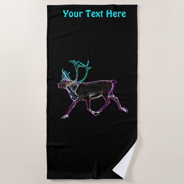 Serviette De Plage Caribou électrique (Devant)