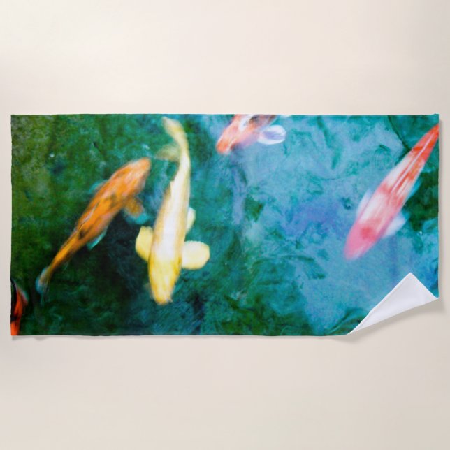 Serviette De Plage Carpe Koï (Devant)