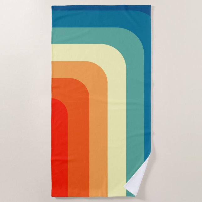 Serviette De Plage carré des années 1970 (Devant)