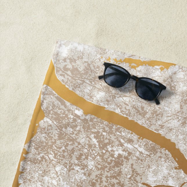 Serviette De Plage Carte des arbres 1 (En situation)