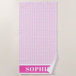 Serviette De Plage Cercles roses géométriques modernes Bébés Enfants